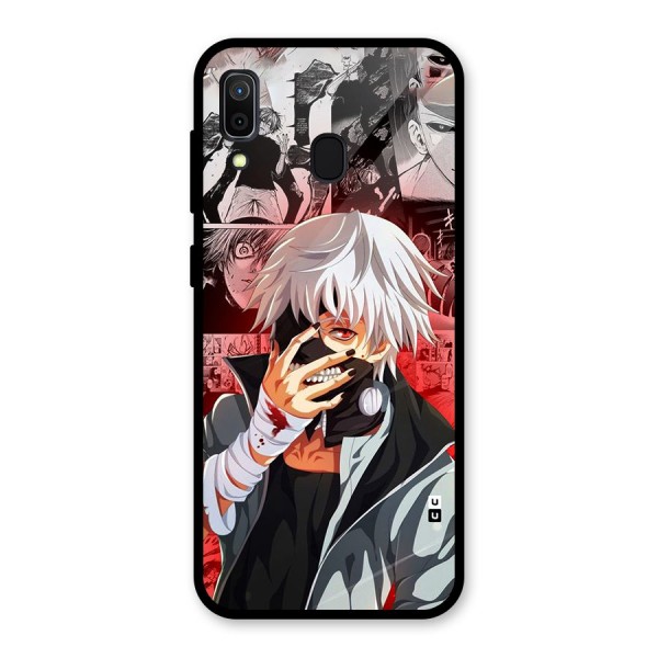 Kaneki Ken Manga Style Glass Back Case for Galaxy A30