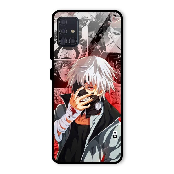 Kaneki Ken Manga Style Glass Back Case for Galaxy A51