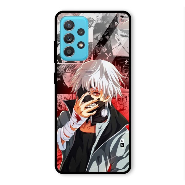 Kaneki Ken Manga Style Glass Back Case for Galaxy A52