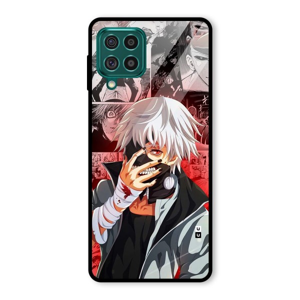 Kaneki Ken Manga Style Glass Back Case for Galaxy F62