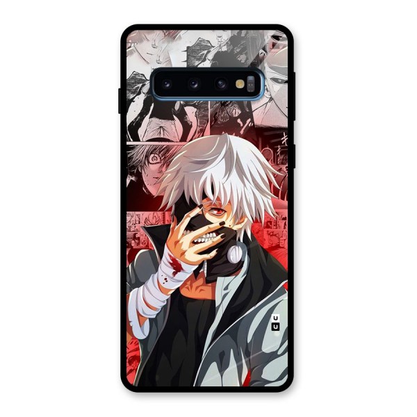 Kaneki Ken Manga Style Glass Back Case for Galaxy S10