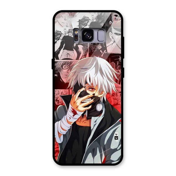 Kaneki Ken Manga Style Glass Back Case for Galaxy S8