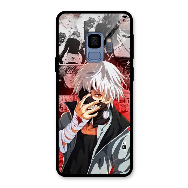 Kaneki Ken Manga Style Glass Back Case for Galaxy S9