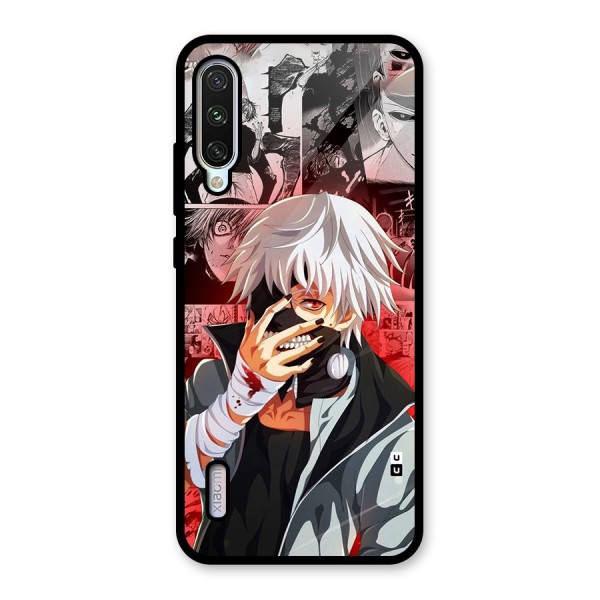 Kaneki Ken Manga Style Glass Back Case for Mi A3