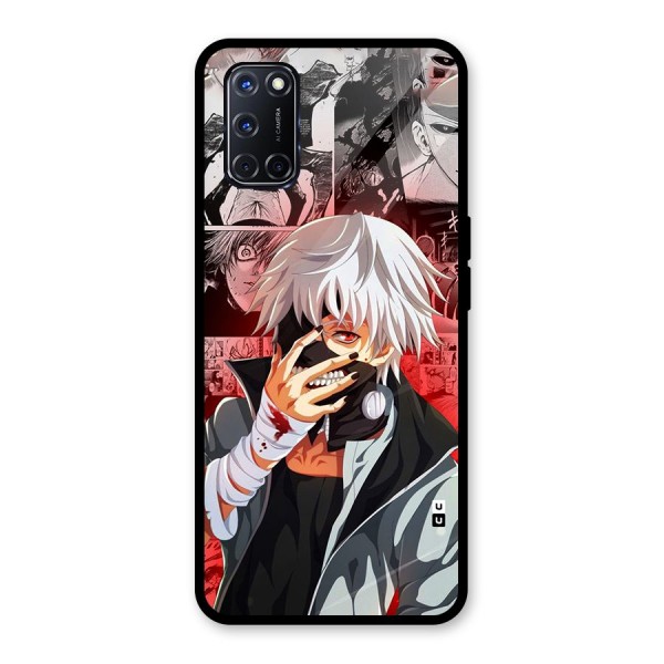 Kaneki Ken Manga Style Glass Back Case for Oppo A52