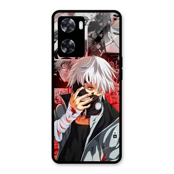 Kaneki Ken Manga Style Glass Back Case for Oppo A77s