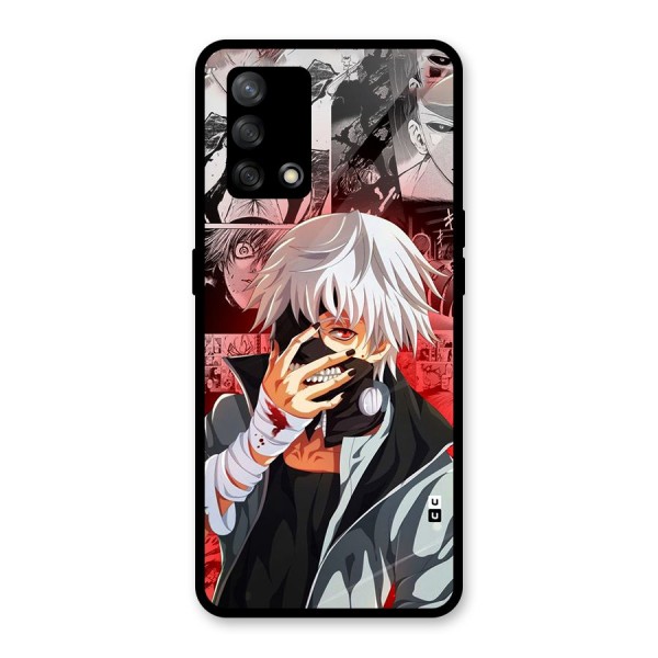 Kaneki Ken Manga Style Glass Back Case for Oppo F19