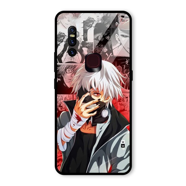 Kaneki Ken Manga Style Glass Back Case for Vivo V15