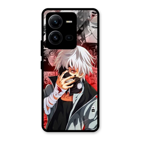 Kaneki Ken Manga Style Glass Back Case for Vivo V25