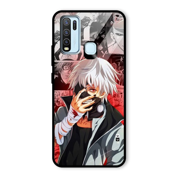 Kaneki Ken Manga Style Glass Back Case for Vivo Y30