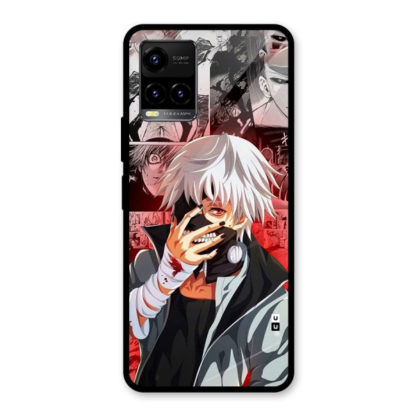 Kaneki Ken Manga Style Glass Back Case for Vivo Y33s