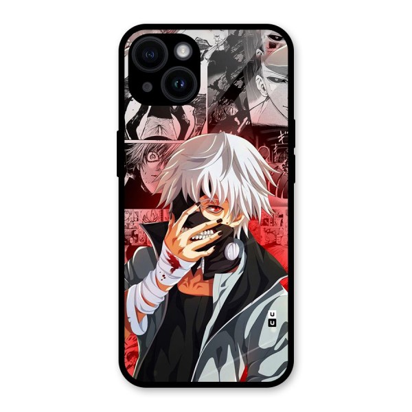 Kaneki Ken Manga Style Glass Back Case for iPhone 14