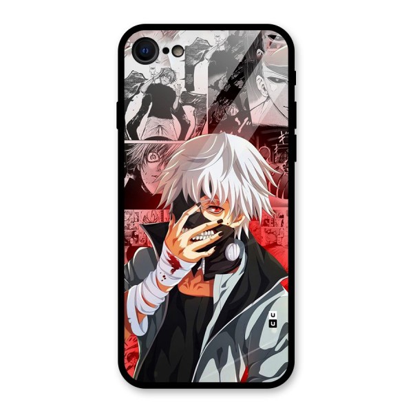 Kaneki Ken Manga Style Glass Back Case for iPhone 8