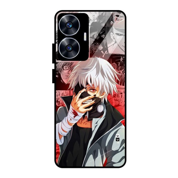 Kaneki Ken Manga Style Glass Back Case for realme C55