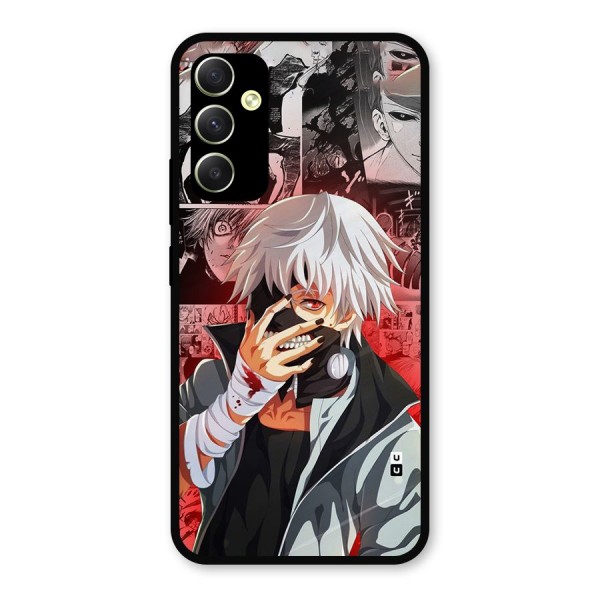 Kaneki Ken Manga Style Metal Back Case for Galaxy A34