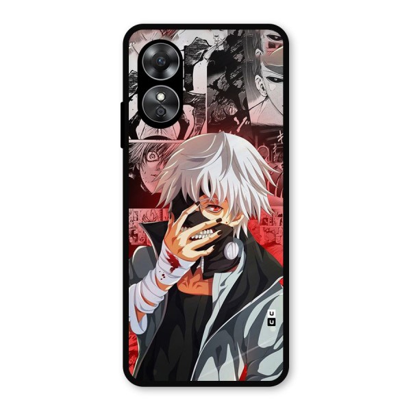 Kaneki Ken Manga Style Metal Back Case for Oppo A17