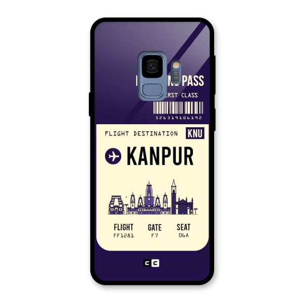 Kanpur Boarding Pass Glass Back Case for Galaxy S9