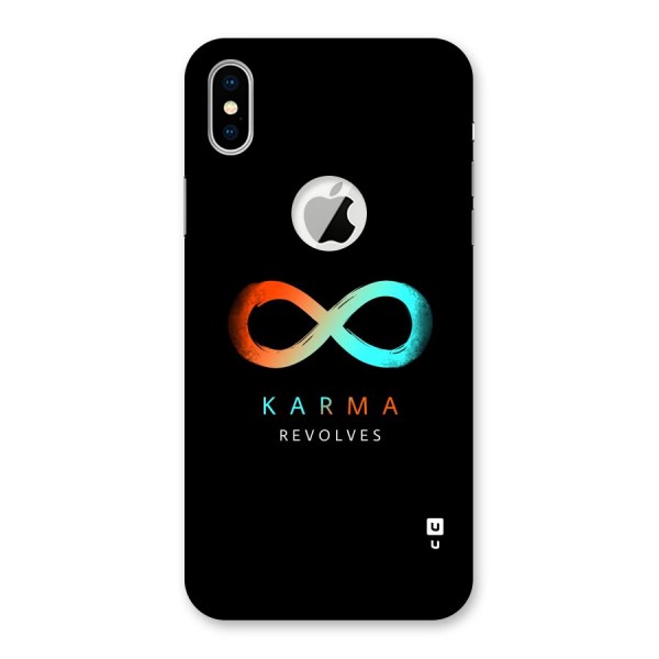 Karma Revolves Back Case for iPhone XS Logo Cut