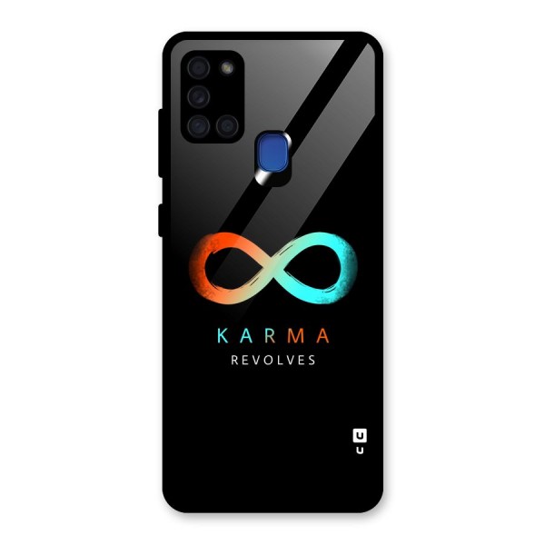 Karma Revolves Glass Back Case for Galaxy A21s