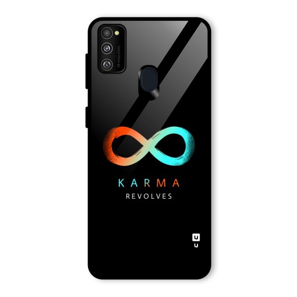 Karma Revolves Glass Back Case for Galaxy M21