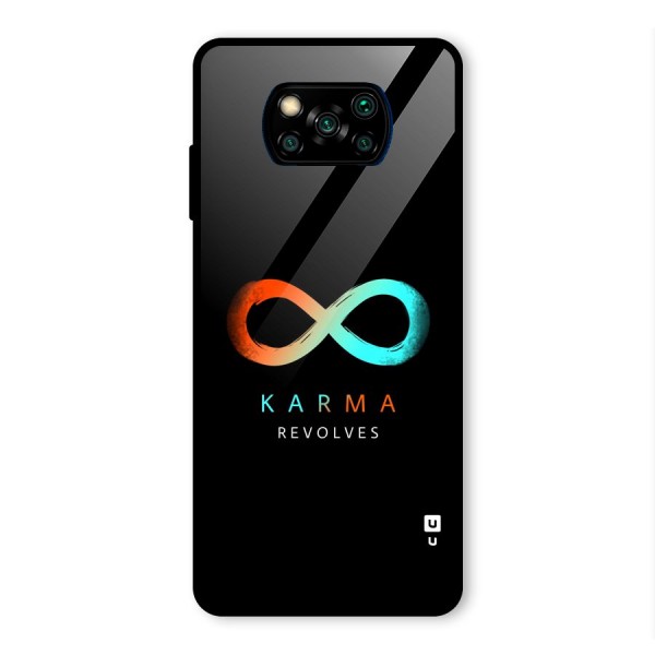 Karma Revolves Glass Back Case for Poco X3 Pro