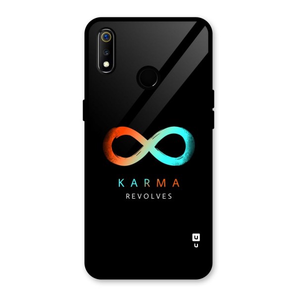 Karma Revolves Glass Back Case for Realme 3