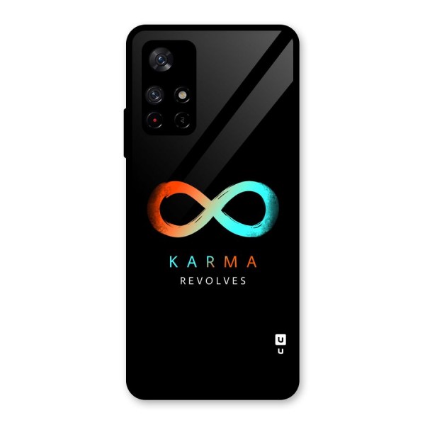 Karma Revolves Glass Back Case for Redmi Note 11T 5G