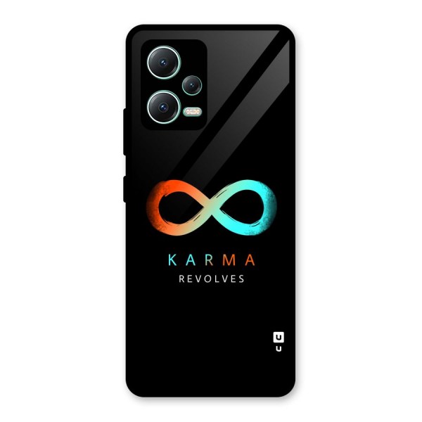 Karma Revolves Glass Back Case for Redmi Note 12 5G