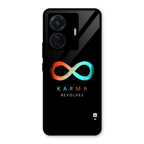 Karma Revolves Glass Back Case for Vivo T1 Pro