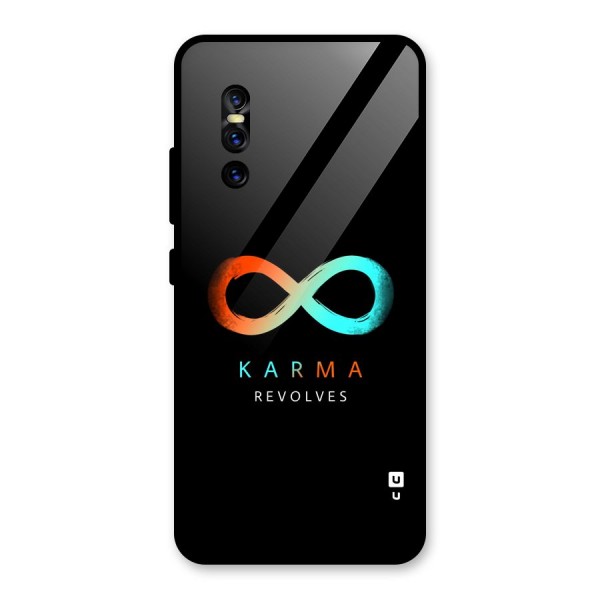 Karma Revolves Glass Back Case for Vivo V15 Pro