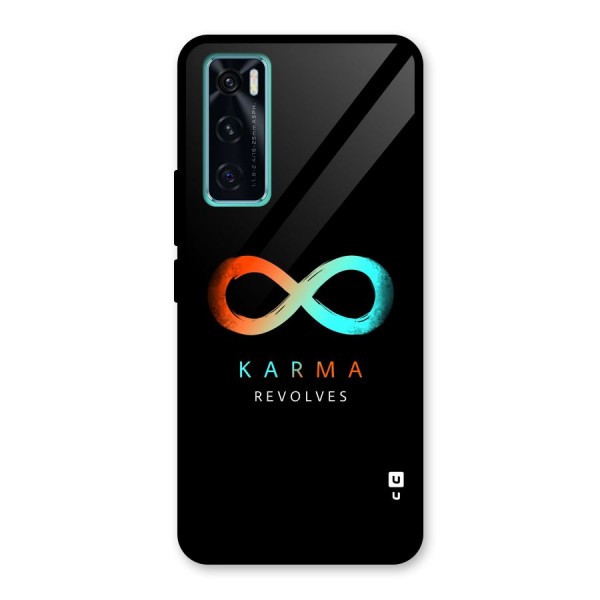 Karma Revolves Glass Back Case for Vivo V20 SE