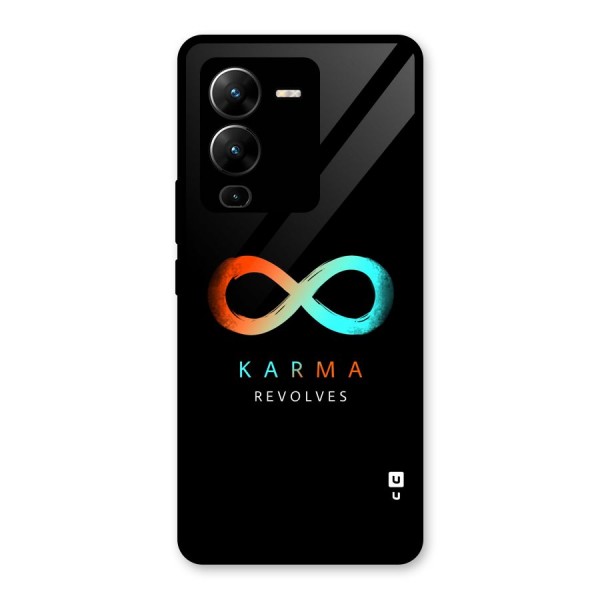 Karma Revolves Glass Back Case for Vivo V25 Pro