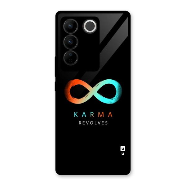 Karma Revolves Glass Back Case for Vivo V27 Pro