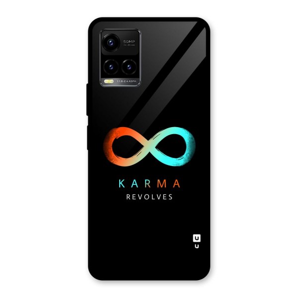 Karma Revolves Glass Back Case for Vivo Y21G