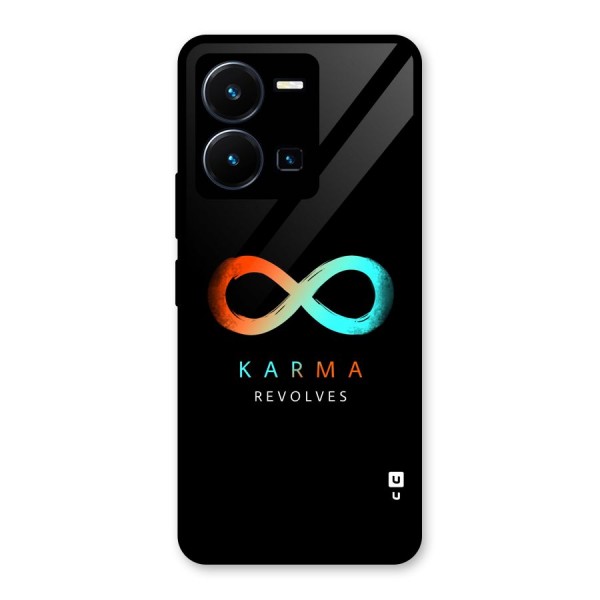 Karma Revolves Glass Back Case for Vivo Y35