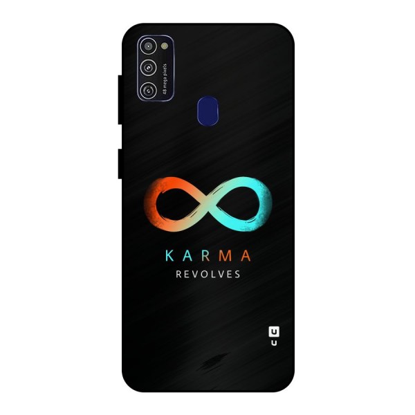 Karma Revolves Metal Back Case for Galaxy M21