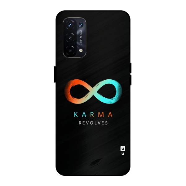 Karma Revolves Metal Back Case for Oppo A74 5G