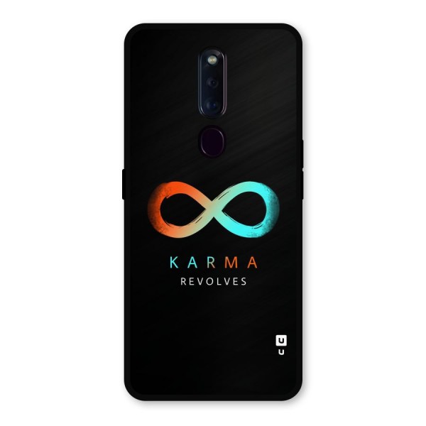 Karma Revolves Metal Back Case for Oppo F11 Pro