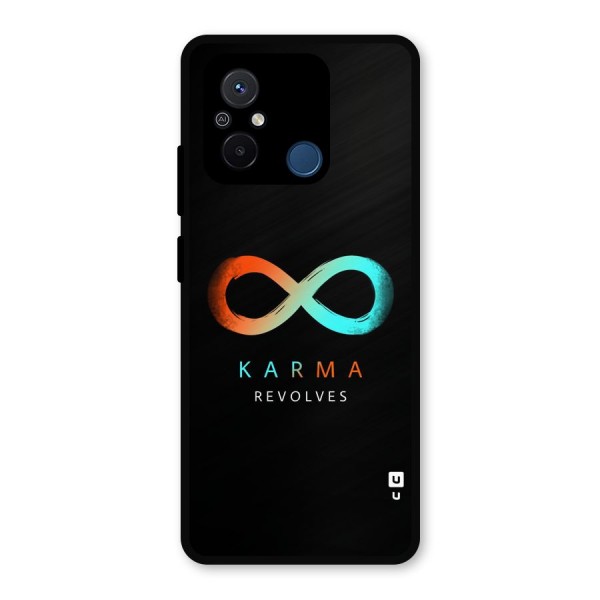 Karma Revolves Metal Back Case for Poco C55