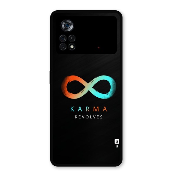 Karma Revolves Metal Back Case for Poco X4 Pro 5G