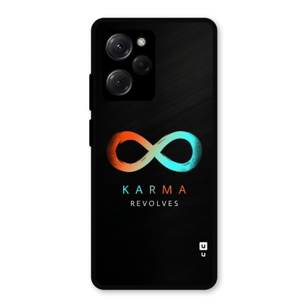 Karma Revolves Metal Back Case for Poco X5 Pro