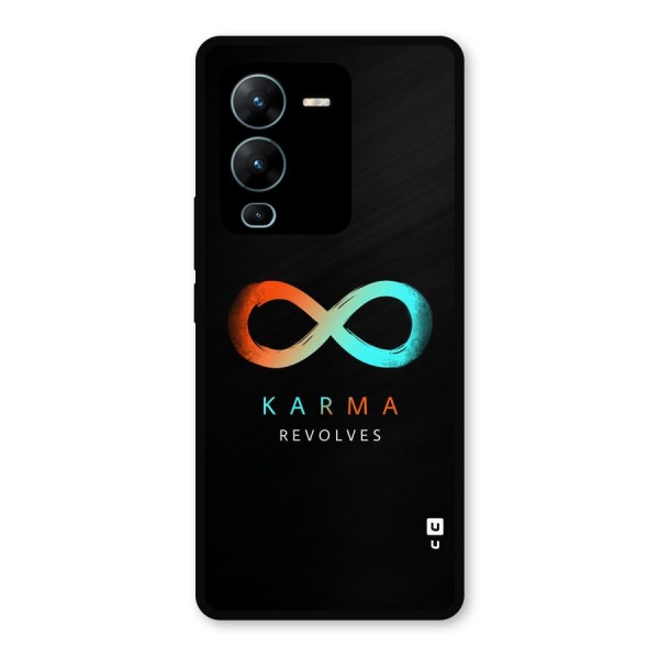 Karma Revolves Metal Back Case for Vivo V25 Pro