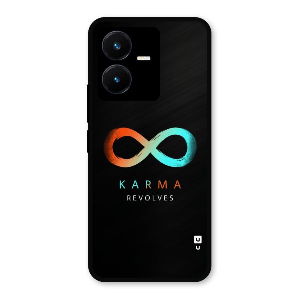 Karma Revolves Metal Back Case for Vivo Y22