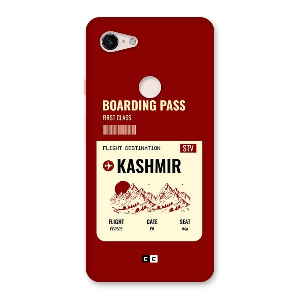 Kashmir Boarding Pass Back Case for Google Pixel 3 XL