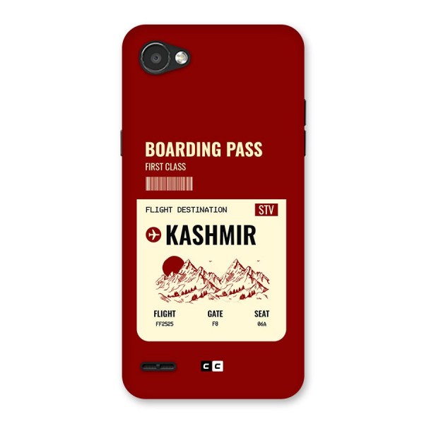 Kashmir Boarding Pass Back Case for LG Q6