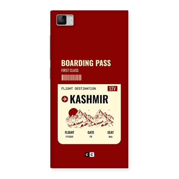 Kashmir Boarding Pass Back Case for Mi3