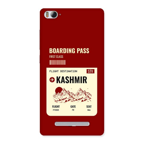 Kashmir Boarding Pass Back Case for Mi4i