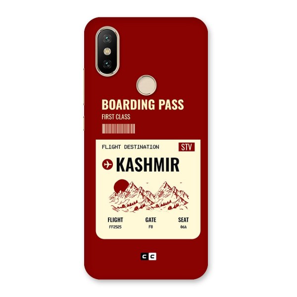 Kashmir Boarding Pass Back Case for Mi A2