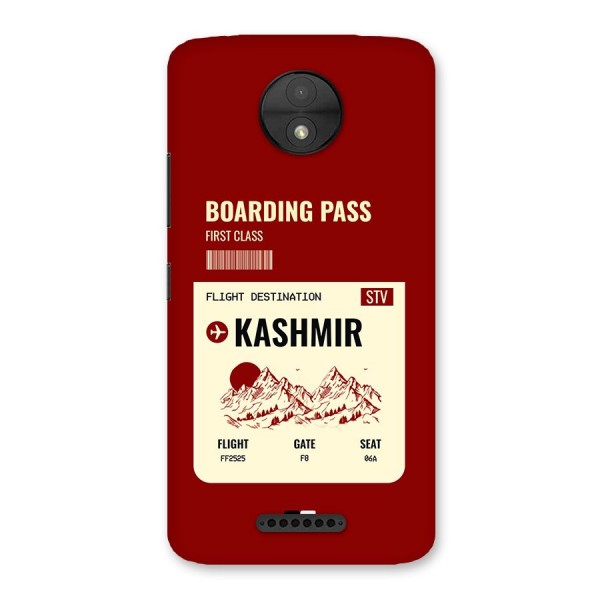 Kashmir Boarding Pass Back Case for Moto C