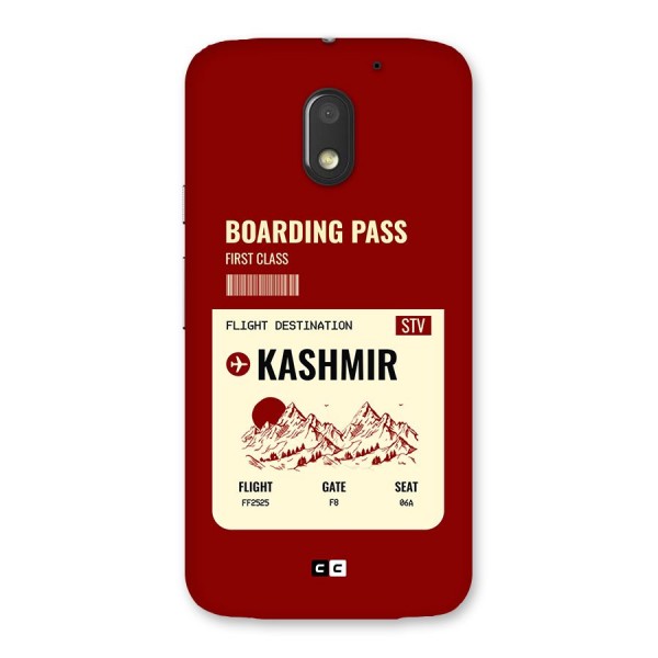 Kashmir Boarding Pass Back Case for Moto E3 Power